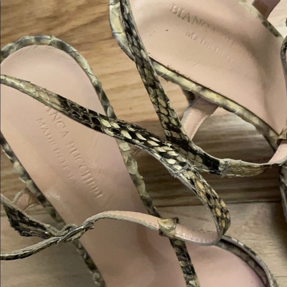 Bianca Buccheri Python T-strap Sandals - Picture 8 of 8